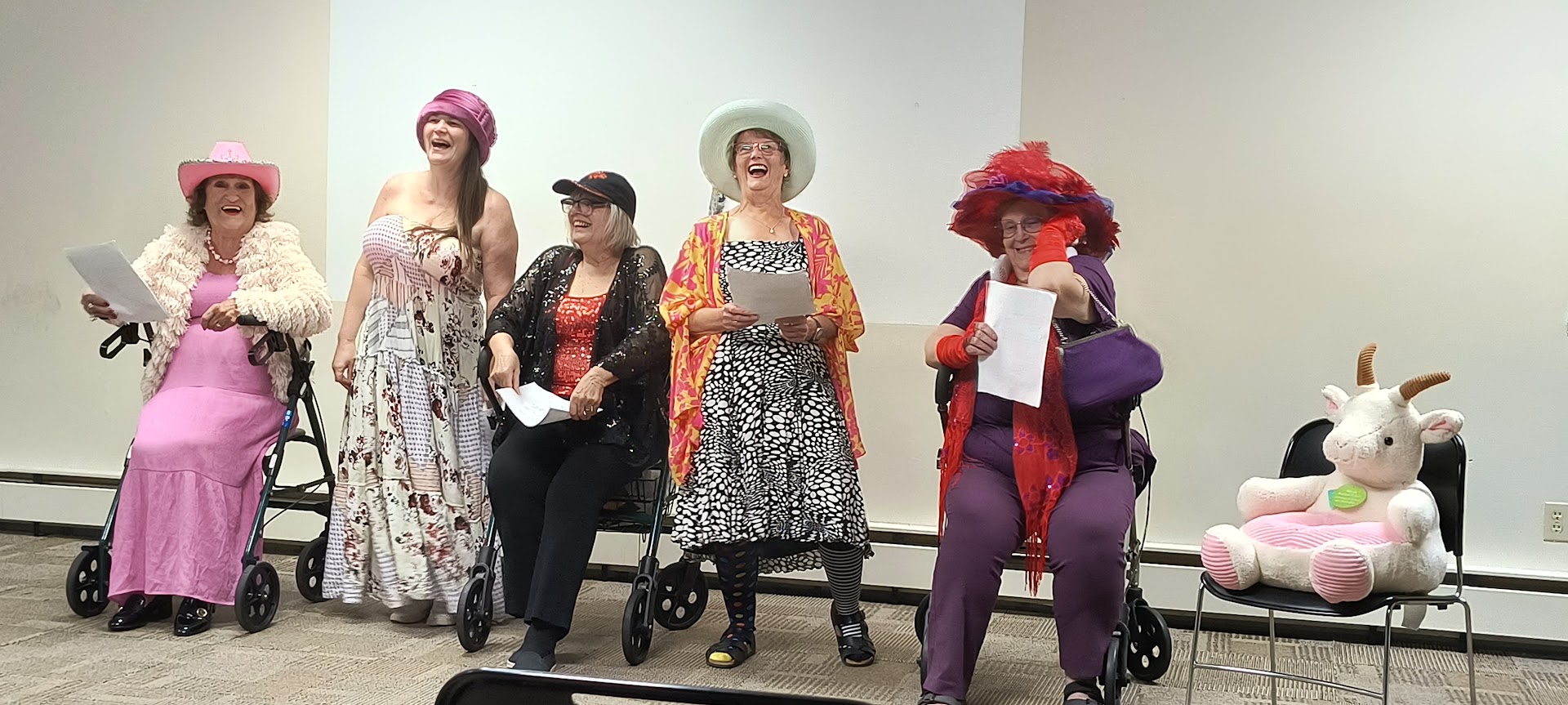 Valley Echoes members performing a costume skit