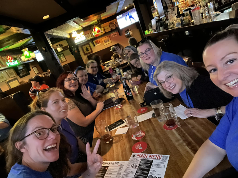 Valley Echoes enjoying a pub lunch together